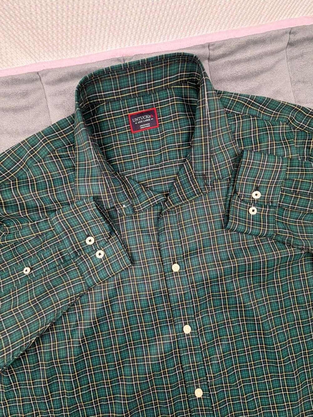 UNTUCKit Norante Green Plaid Long Sleeve Button Down Shirt XXX-Large